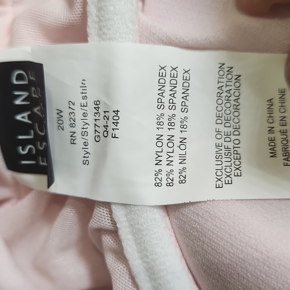 ISLAND ESCAPE TANKINI TOP SIZE 20W PINK PURPLE BLACK CHEETAH PRINT NRE WITH TAG - Picture 5 of 9